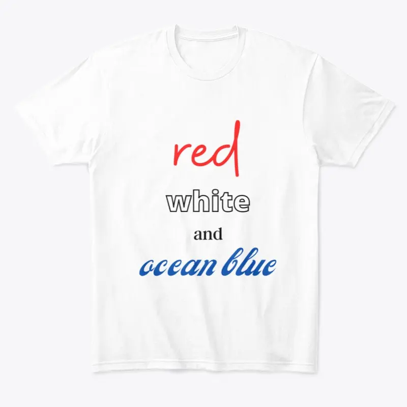 Red, White, and Ocean Blue Tee Shirt