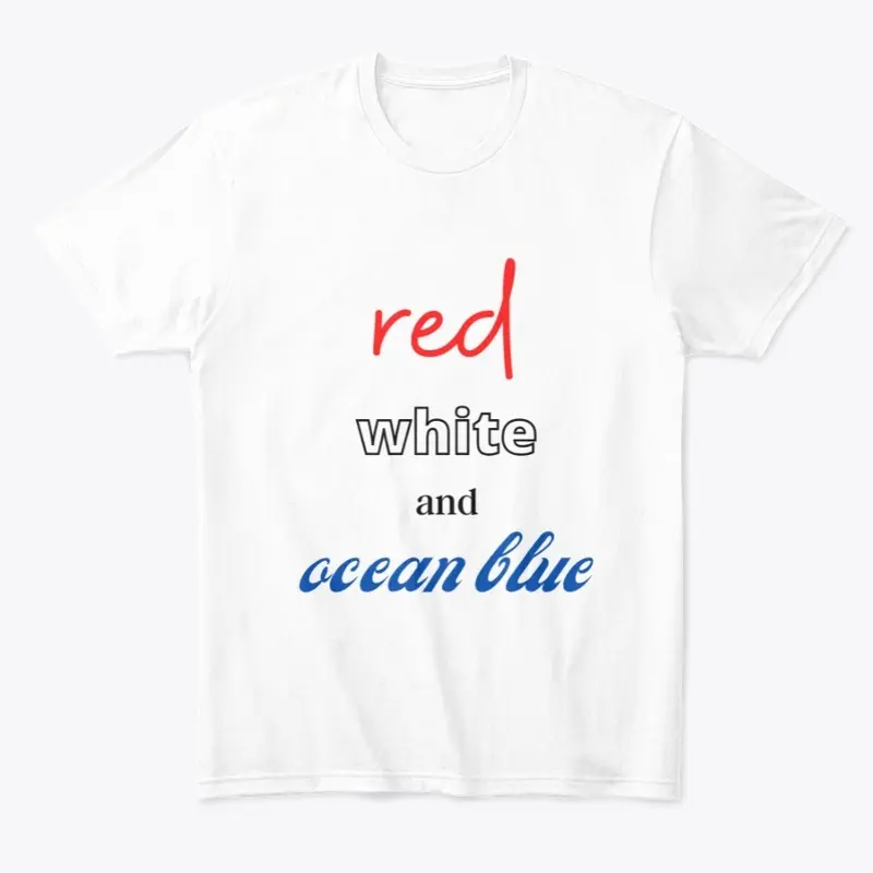 Red, White, and Ocean Blue Tee Shirt